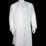 Men's Panjabi - White - Design 1