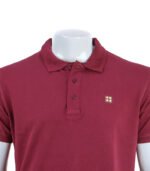 Mens Polo Half T-Shirt-Maroon - Image 2
