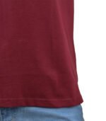 Mens Polo Half T-Shirt-Maroon - Image 3