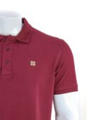Mens Polo Half T-Shirt-Maroon - Image 4