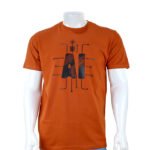 Mens Half T-Shirt-Brown-KPD Production