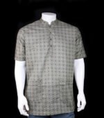 Mens Half Fotua Cotton-Skin Printed Ash