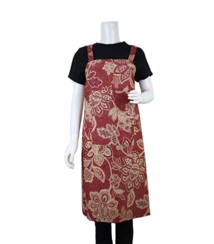 Kitchen Apron KPD Cotton Print-Maroon