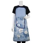 Kitchen Apron KPD- Cotton Sky Blue Print