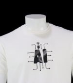 Mens Half T-Shirt-White - Image 2