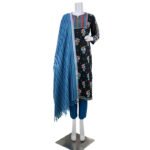 Womens Three Pcs Stitch Cotton-Hand Stitch -Black Colour