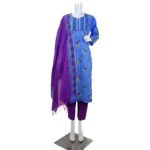 Womens Three Pieces Stitch Cotton-Hand Stitch- Iris Purple Colour