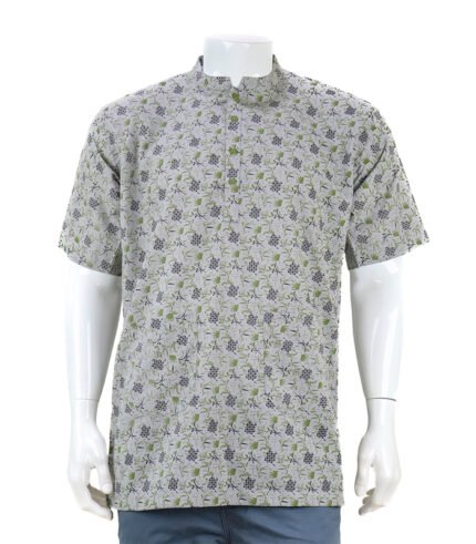 Mens Half Fotua - Karupannya -Silver & Parrot Green Colour -KPD-530