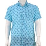 Mens Half Shirt Karupannya Casual - Sky Blue Colour