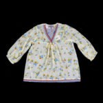 Kid Girl Tops Jorjet-Printed - KPD-637-White & Yellow Colour