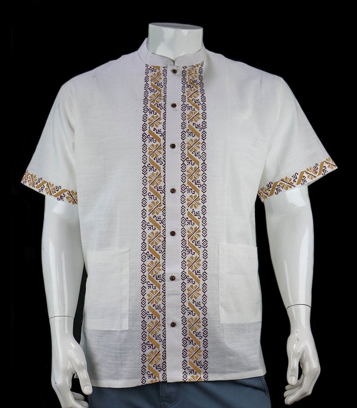 IMG_6058 Mens Half Fotua Cotton-Block - White - Image 1