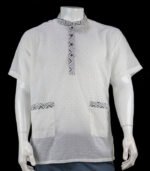 Mens Half Fotua Cotton-Block - White
