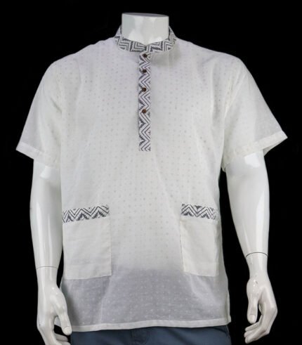 Mens Half Fotua Cotton-Block - White