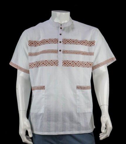 Mens Half Fotua Cotton-Block - White