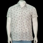 Mens Half Shirt Casual - White - Cotton