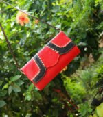 Leather Purse Bag - Red and Black - Image 2