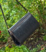 Leather Purse Bag - Full Black with Multicolor design - Image 3