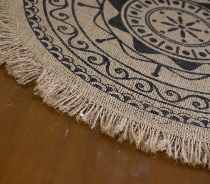 Table Place Mat- Jute- Round 14'' - Image 3