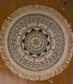 Table Place Mat- Jute- Round 14'' - Image 2