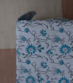 Bed Sheet Satin-Block- Azure (90 X 96 Inch) - Image 3
