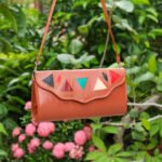 Leather Hand purse- Brown