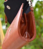Leather Hand purse- Brown - Image 4