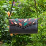 Leather Purse Bag - Shiny Black