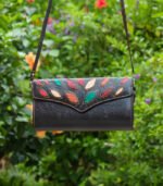 Leather Purse Bag - Shiny Black
