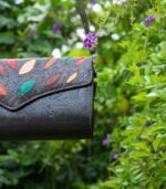 Leather Purse Bag - Shiny Black - Image 9