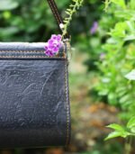 Leather Purse Bag - Shiny Black - Image 5