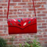 Leather Purse Bag - Bright Red