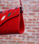 Leather Purse Bag - Bright Red - Image 3