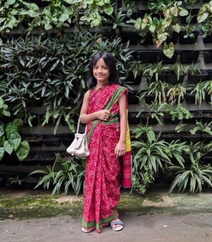 Kids Saree (Cotton-Block)