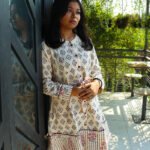Block Printed Khadi Long Shrug Jacket