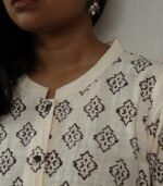 Block Printed Khadi Long Shrug Jacket - Image 4