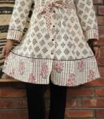 Block Printed Khadi Long Shrug Jacket - Image 5