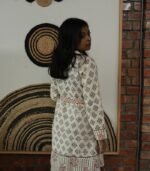 Block Printed Khadi Long Shrug Jacket - Image 6