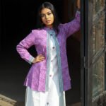 Soft Cotton Block Print Long Shrug Jacket