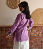 Soft Cotton Block Print Long Shrug Jacket - Image 6